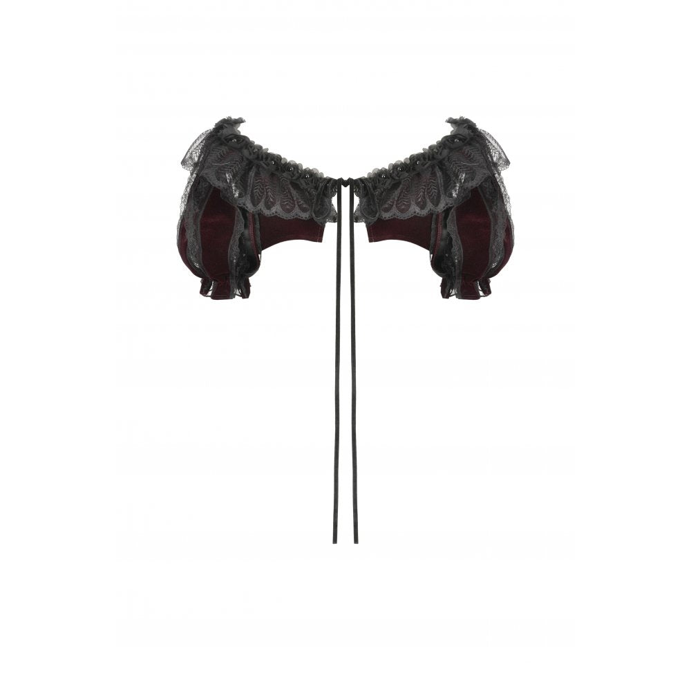 Gothic Black-red Thorn Rose Princess Capelet