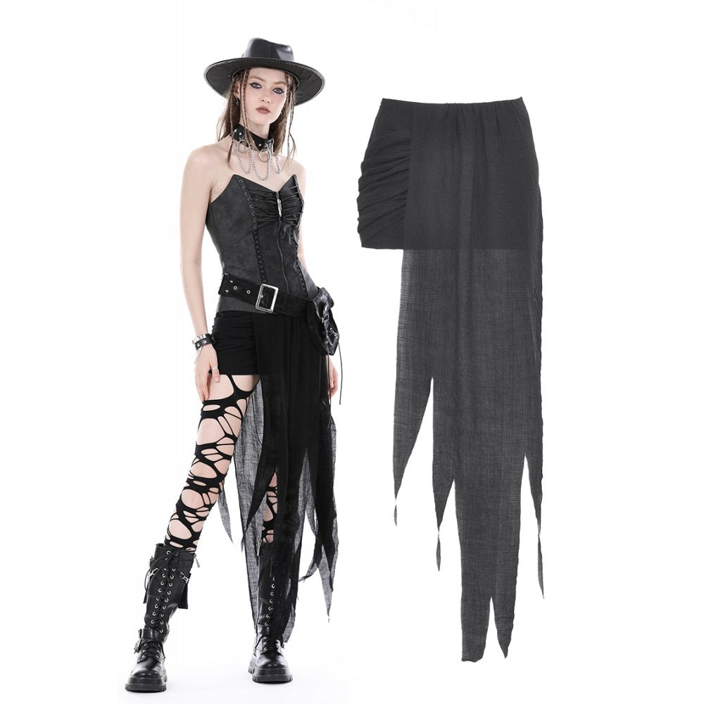 Punk decadent irregular skirt