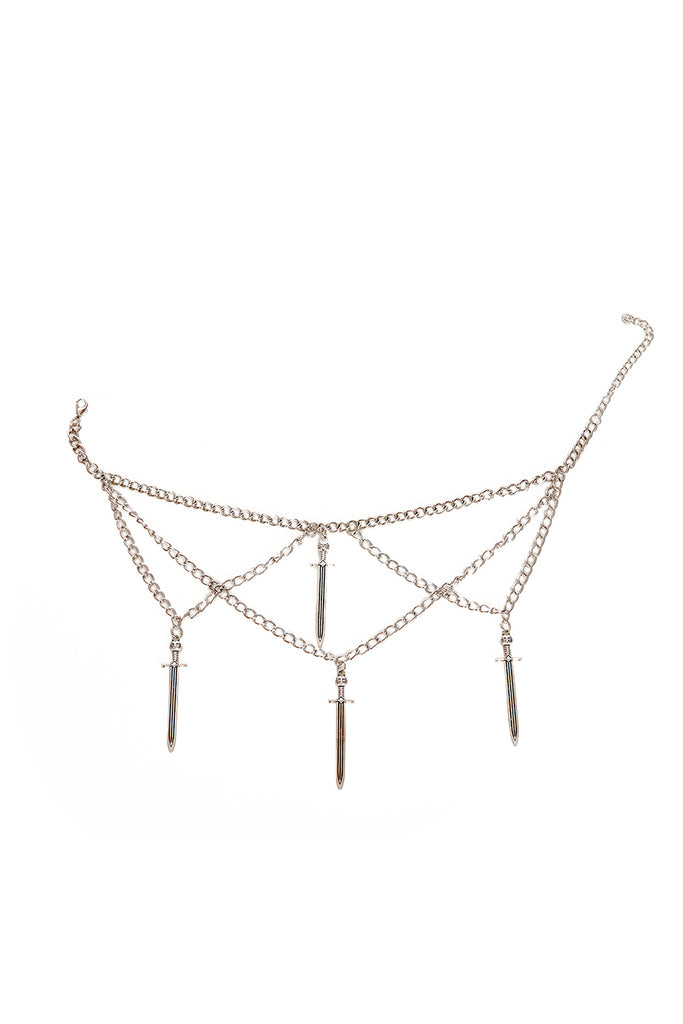 Silver DAGGER NECKLACE