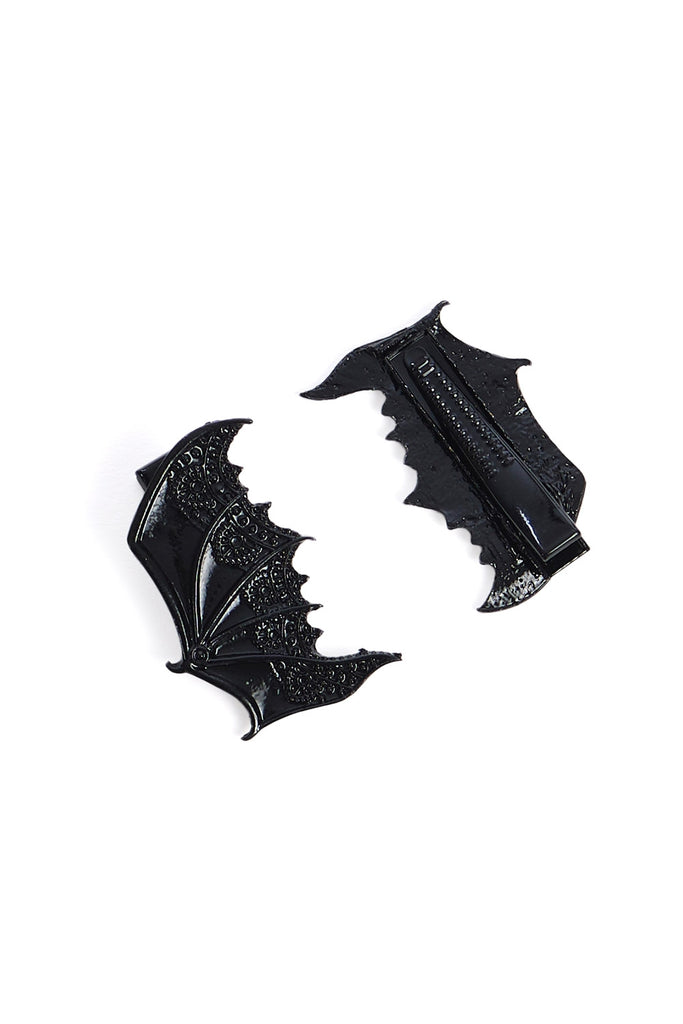Black BATWING HAIR CLIPS