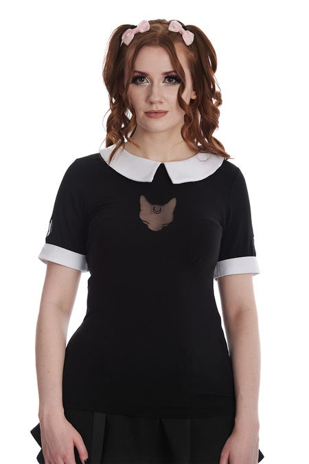 Black DARKNESS CAT TOP