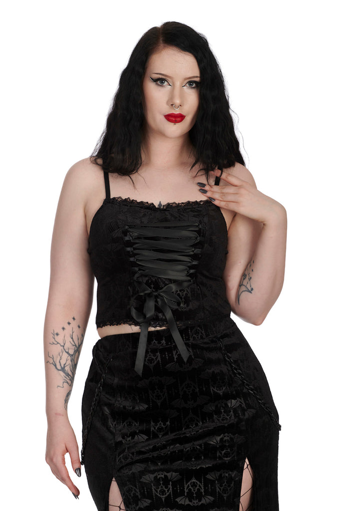 Black NIGHT AND DAY GOTHIC BAT TOP