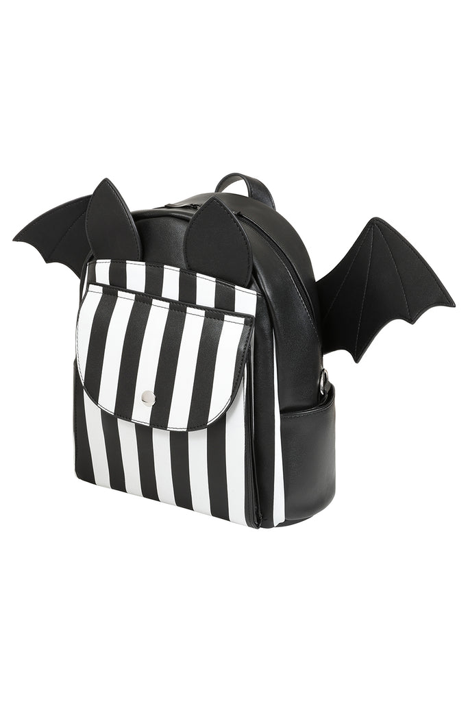 White/Black NIGHTFALL BAT Backpack