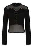 Black CORDELIA TOP