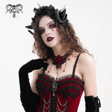 Black devil horn women cosplay hairpin headband