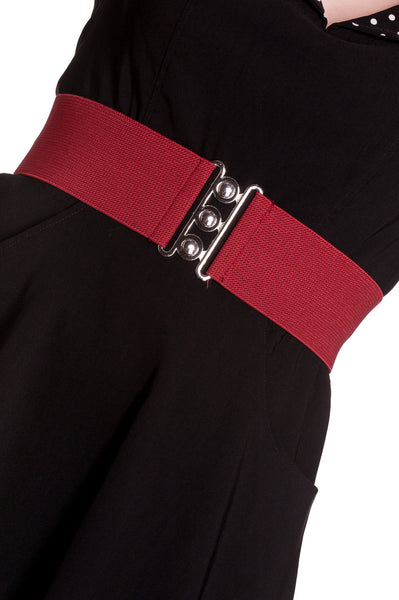 Retro Belt- Burgundy