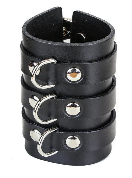 BC295D 3 LINE BUCKLE BRACELET WITH 'D' RING