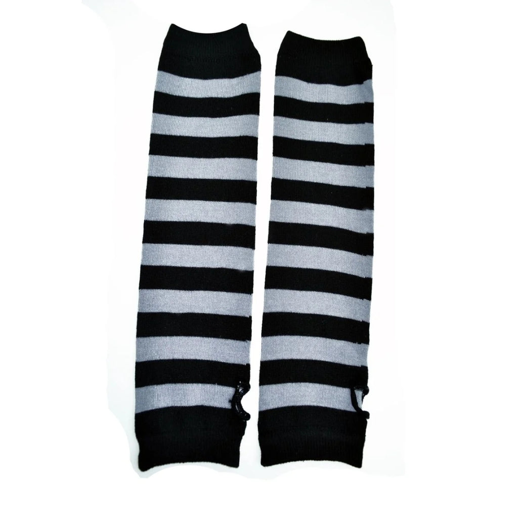 STRIPE ARMWARMERS - BLACK/GRAY