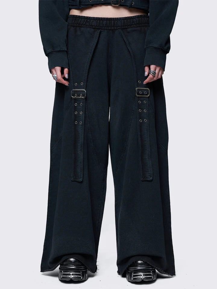 Hard Black Washed Sweatpants