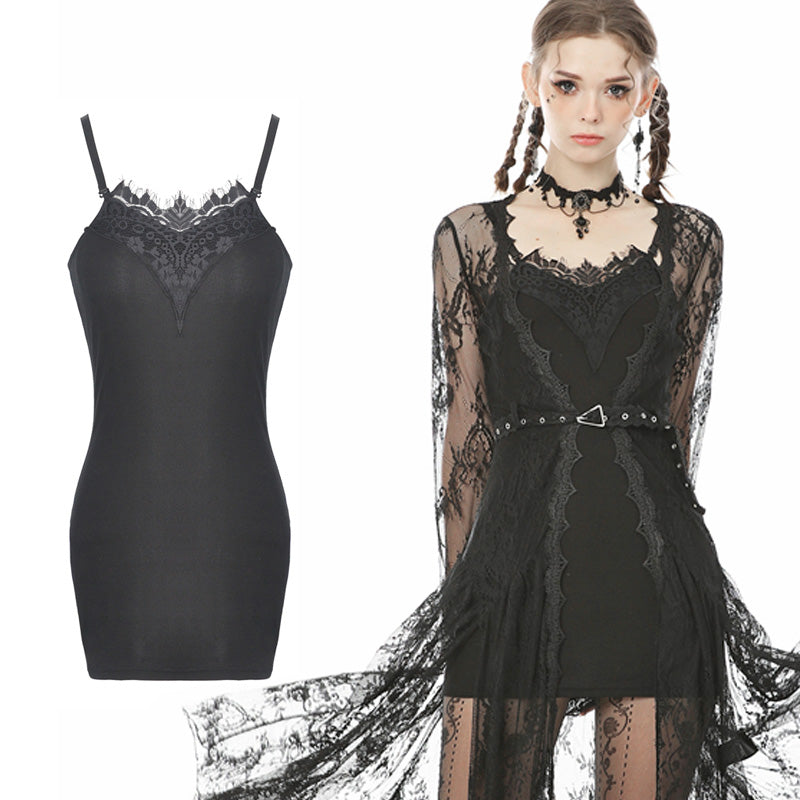 Black daily easy matching halter knited slim dress