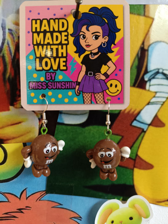 Brown M&M Earrings