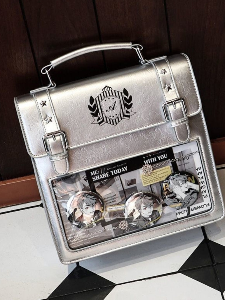 School emblem bag backpack