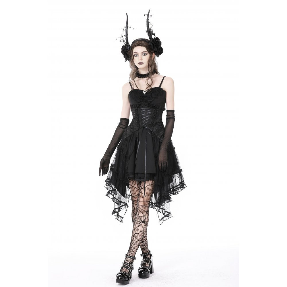 Gothic luxe court mesh tunic skirt