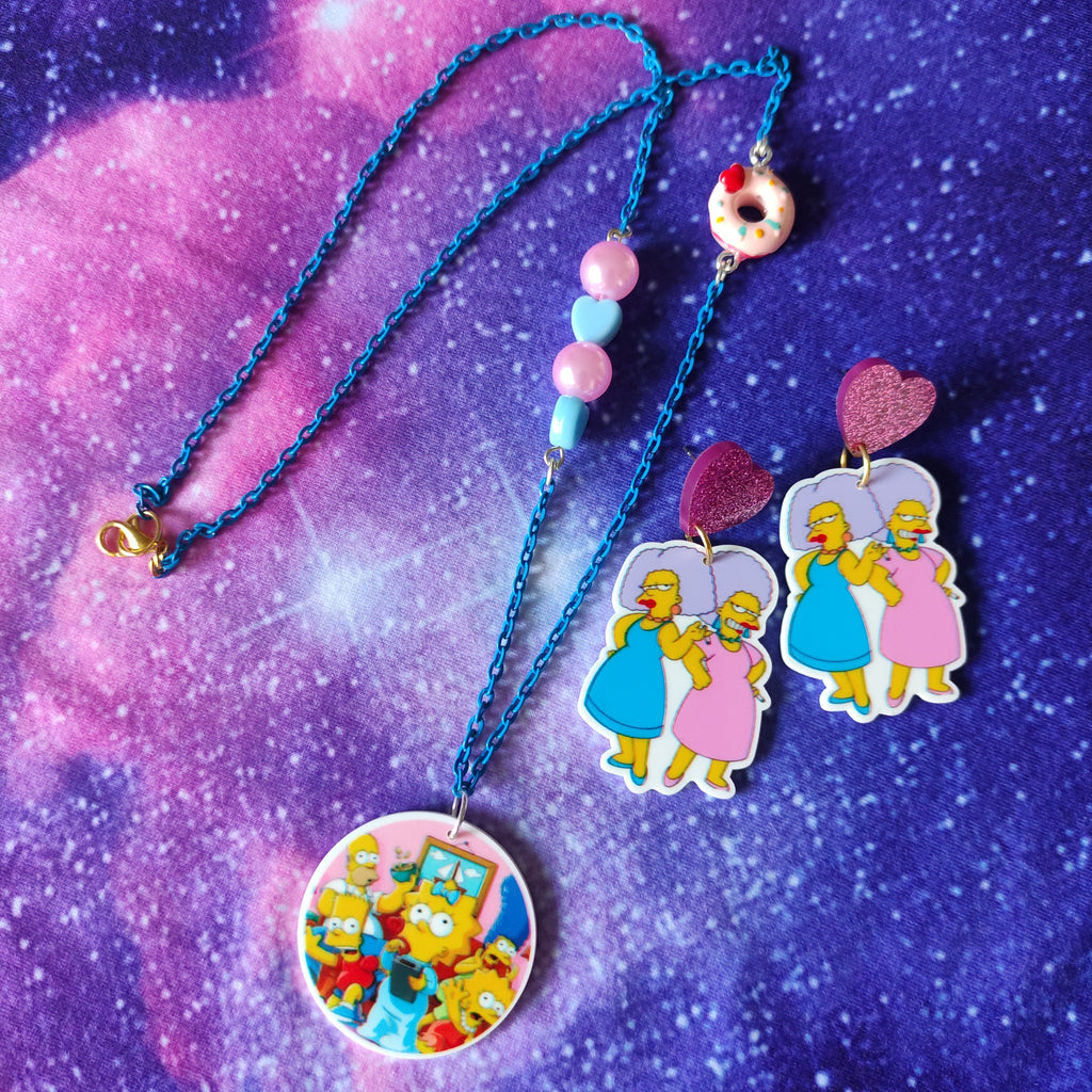 Simpson Earrings & Necklace