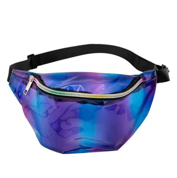 Stripey Bumbag In Transparent PU