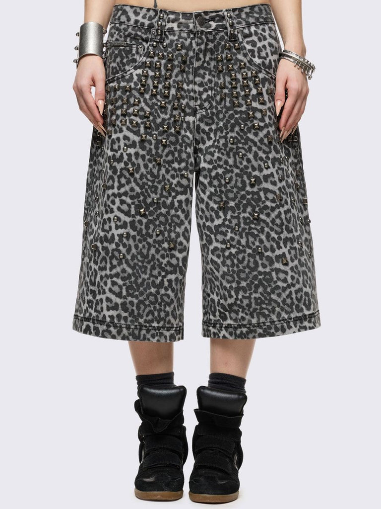 Brat Leopard Jorts