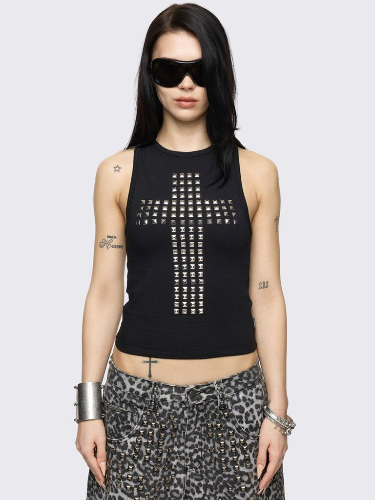 Salvation Slashed Vest Top