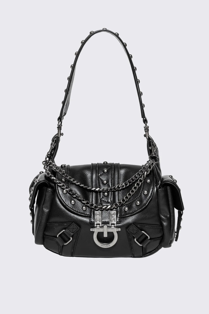 Sloane Studded Faux Leather Shoulder Bag