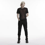 Lilith Men's Gothic Cyber Tech Trousers in Black