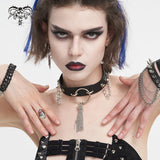 Fringe chain punk choker