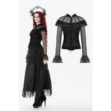 Gothic Rose Sheer Court Top