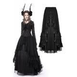 Gothic vintage court maxi skirt