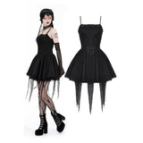 Gothic twine tied the chest strap dress