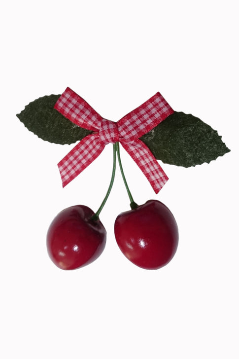 Classic Cherry Hair Clips