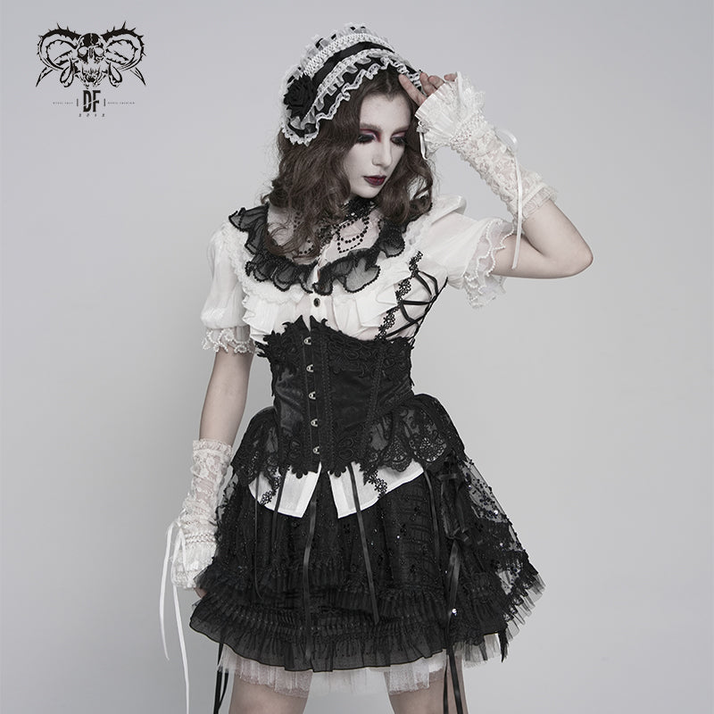 Lolita Rose Flower Headband with Veil