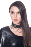 Black DARKESS RING AND CHAIN STUDDED COLLAR