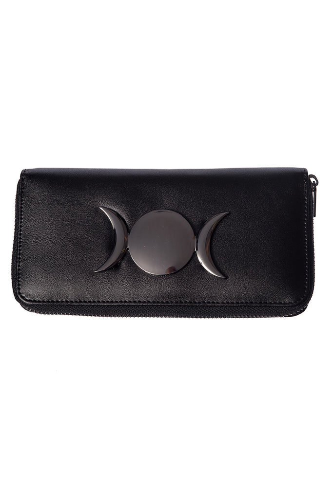 Black VIDONIA TRIPLE MOON WALLET