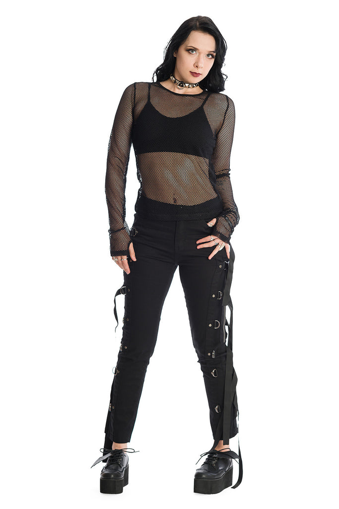 Black LILITH MESH TOP