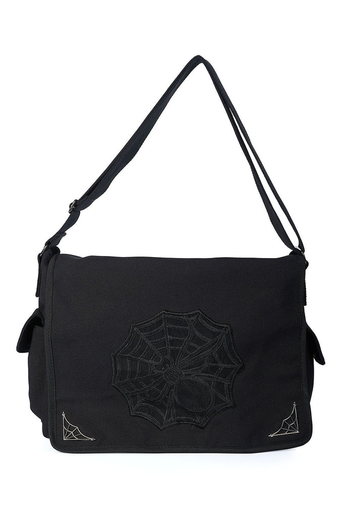 Black NECRO MESSENGER BAG