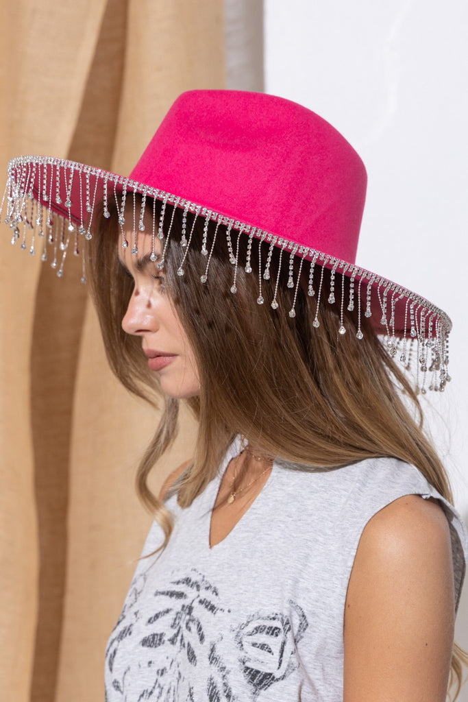 Western Rhinestone Fringe Cowboy Hat