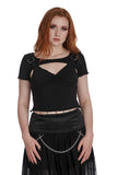 Black LUNAR SERENADE CUT OUT TOP