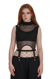 Black FROM BEYOND MESH TOP