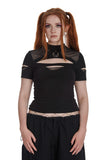 Black GRAVITAS CUT OUT TOP