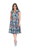 Navy SUMMER BEE SWING DRESS