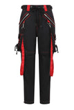Black/Red PAXT STRAPPY TROUSERS