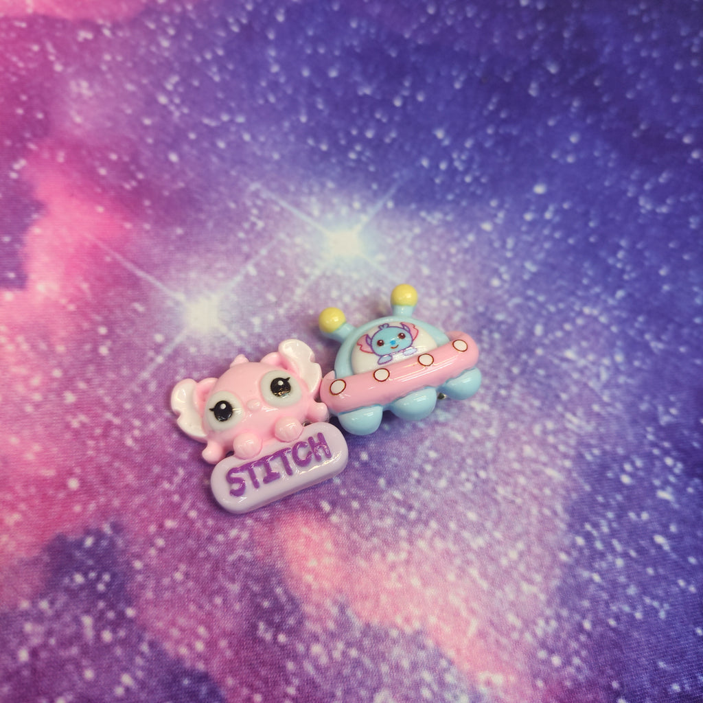 Space Stitch Hair Clips