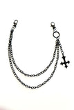 Black LET THE DEVIL IN WALLET CHAIN