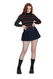 Navy Blue DARKDOLL MINI SKIRT