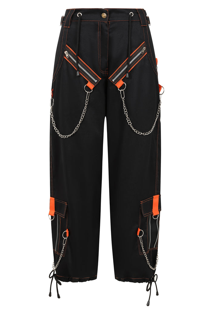 Black/Orange DEATHCOIL TROUSERS