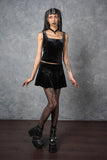 Black Nightfall velvet skirt