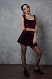 Purple Nightfall velvet skirt