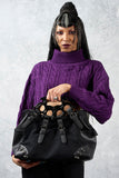 Black Iron Halo Knuckle Top Handle Bag
