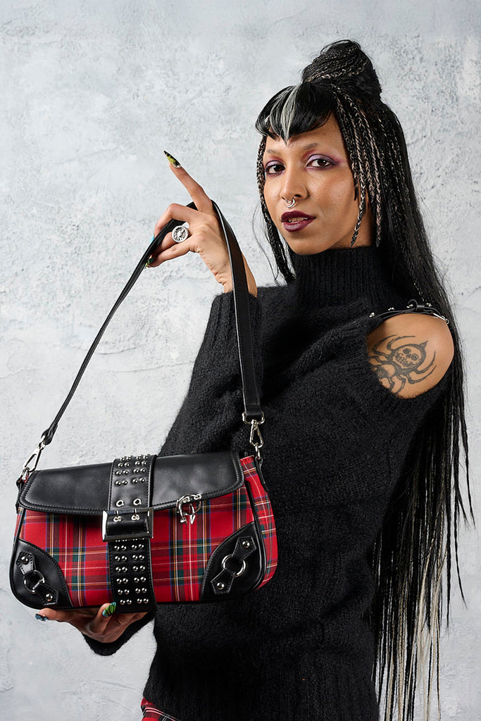Red Disorder Tartan Bag