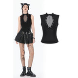 Punk Coffin Mesh Panel Top