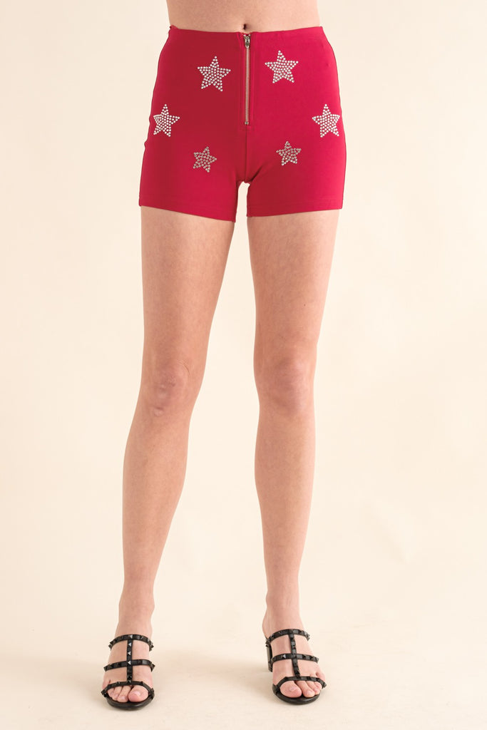 Stretch Ponte Star Shorts