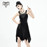 Manifestation' Gothic Dress With Distressed Hemline